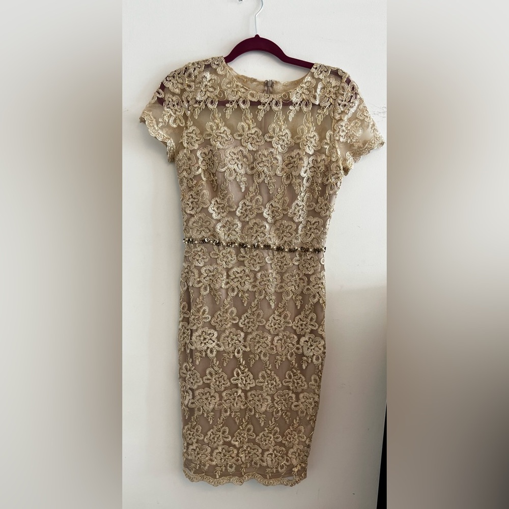 Elegant Gold Floral Embroidery Details